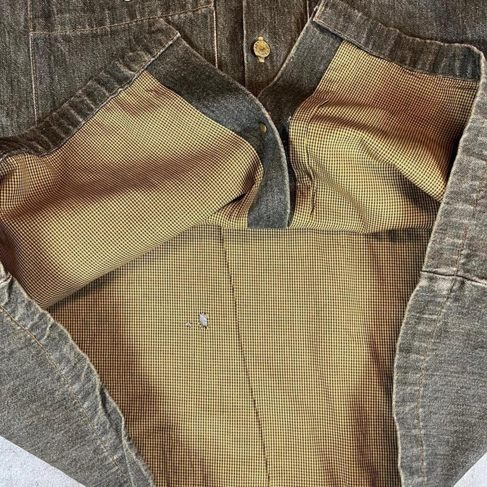 Vintage 90s strictly wide KPP brown denim chore jacket Mens large - Picture 5 of 7